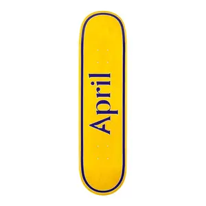 April Skateboard Deck OG Logo Yellow/Purple 8.38" x 32.12"