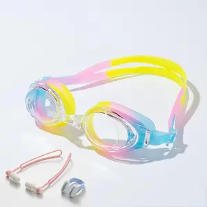 Swimming Goggles with Nose Clip & Earplugs, 1 Set Waterproof Anti-fog HD Swimming Goggles, Swimming Accessories for Pool Beach Swim Glasses