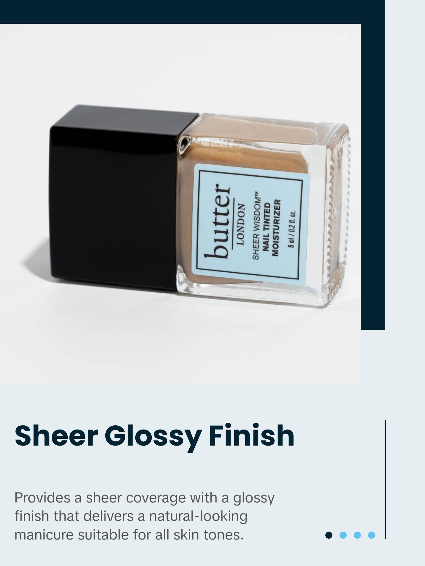 butter LONDON Sheer Wisdom Nail Tinted Moisturizer - Medium, 0.2 fl oz, Polish, Tea Tree Oil, Keratin, Arginine, Sheer Coverage, Glossy Finish butter LONDON Sheer Wisdom Nail Tinted Moisturizer - Medium, 0.2 fl oz, Polish, Tea Tree Oil, Keratin, Arginine, Sheer Coverage, Glossy Finish