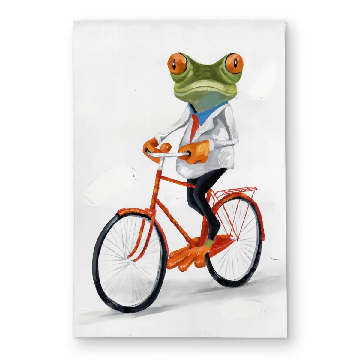 360 stand Funny Frog Riding a Bike Rug - 2x3 ft Rectangle Aquatic Animal Theme Household Textile Carpet (C1ROAR23NMTZY0), Fun Frog, Frog Area Rugs, Funny Area Rugs