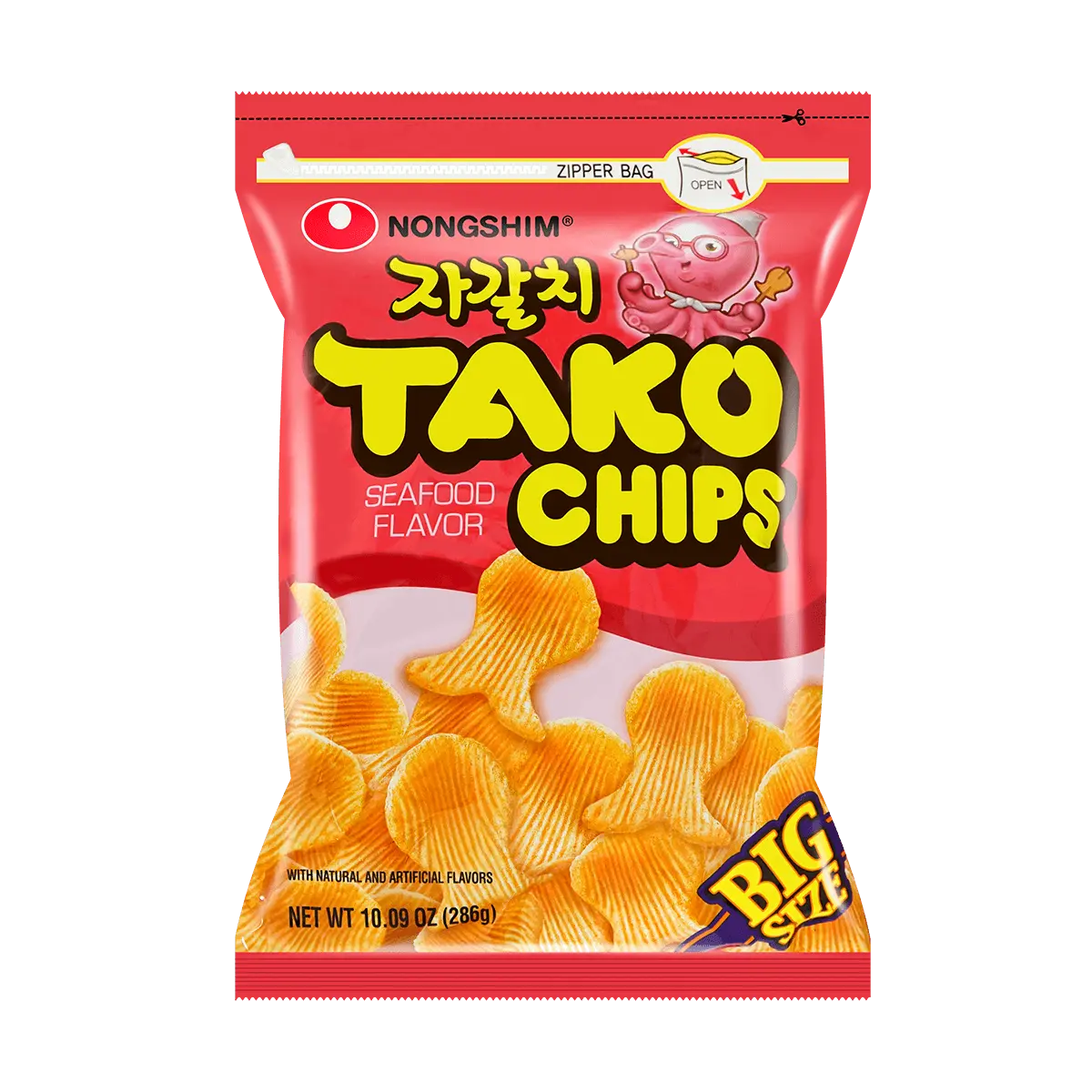 NONGSHIM Korean Octopus Chips Family Pack 286g | Popular Korean Snack