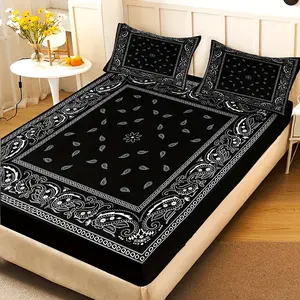 3-Piece Set Fashion Paisley Bohemian Style Home HD Digital Printing Bedding Suit