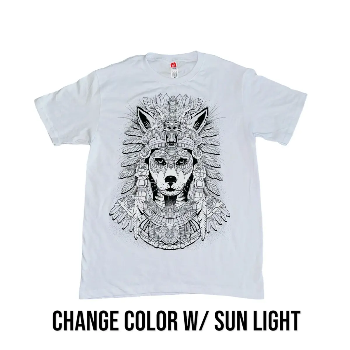 Xolo Color-Changing Graphic T-Shirt, 100% Cotton, Medium-Weight, Fitted, Short Sleeve, Crew Neck, Casual, Summer Menswear, Sun