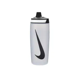 Nike Refuel Water Bottle 18 oz | Natural Black | Authentic Athletic Sportswear | Squeezable Sports Bottle | Gym | Training | Running | Fitness | Sports | Leak Resistant | Lightweight | Hydration | BPA Free | Durable | Easy Grip