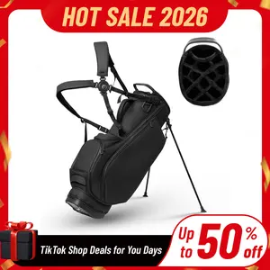 uniHimal Premier 14-Way Golf Stand Bag, Lightweight Golf Bag for Men & Women, Premium Leather Golf Club Bags with Padded Ergonomic Double Strap, Full Length Dividers, Multiple Pockets Waterproof Design,summerwins