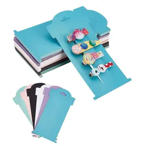 60 Hair Bow Cards - Hair Clip Display Cards 6 x 3” Rectangular Cardboard for Hair Accessories and Jewelry Storage