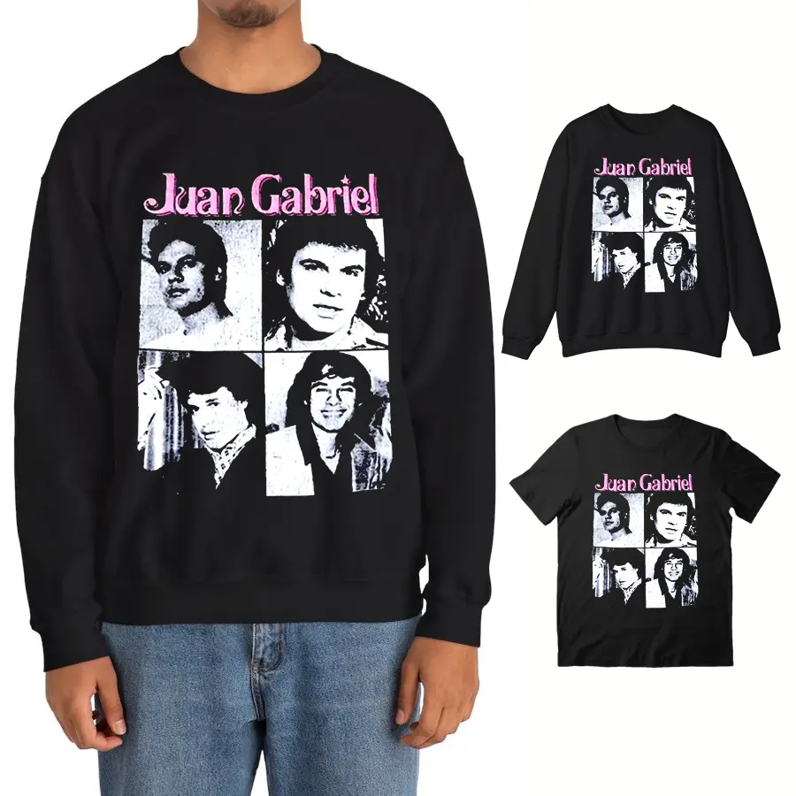 Vtg Target Juan Gabriel Black T-Shirt Punk Rock Heavy Metal Sweatshirt Vintage Shirt, Heavy Cotton Fabric Menswear Tops