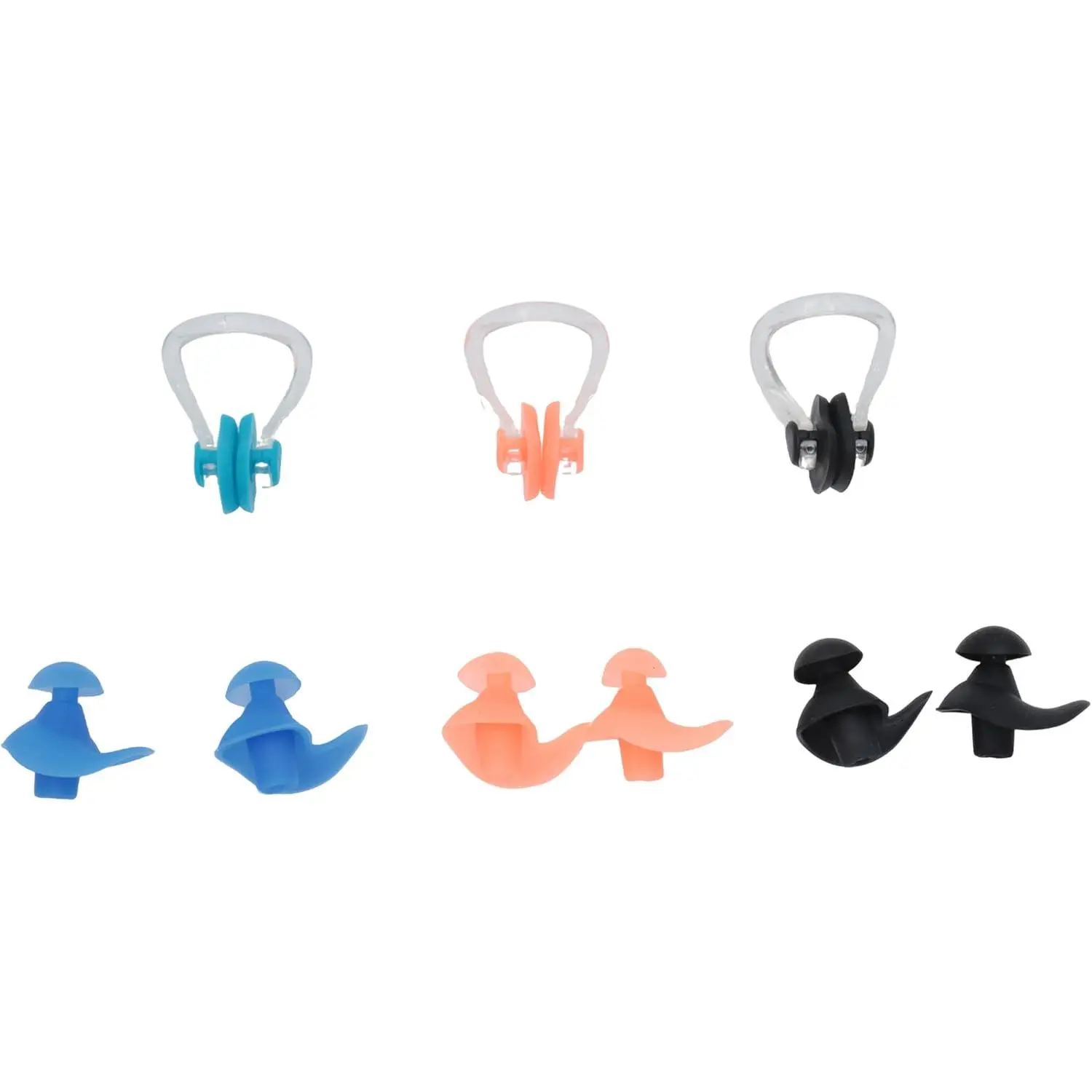 3 Pairs Nose Clips and Ear Plugs  Soft to Wear   Nose Plugs for Swimming  Surfing Adults  Ear Nose Protector