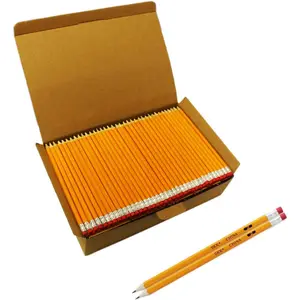 200 Count Pre-sharpened #2 Pencils, HB Lead Bulk Box No. 2, Yellow Pencils with Erasers, for  to school classroom office Supplies, Writing, Drawing and Sketching