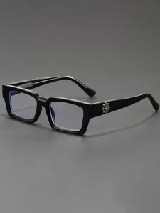 Square Thick Frame Reading Glasses with Niche Decorative Designs on The Temples Suitable for Both Men and Women High Quality Eyewear Square Frame Eyeglasses