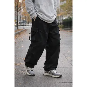 Plus Size Men's Cargo Wide Leg Pants | Multi-Pocket Loose Tapered Streetwear | Big & Tall Baggy Fit | Elastic Drawstring Waist | Urban Utility Style | Outdoor Hiking Fashion | Viral TikTok Trend 2026 | Comfortable Casual Trousers