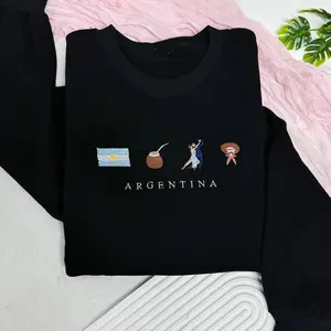 Argentina Embroidered Sweatshirt/ Hoodie
