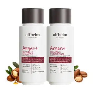 Argan Repairing Hair Care Set Double repair care Dual repair formula with argan oil nourishes and repairs dry frizzy damaged hair