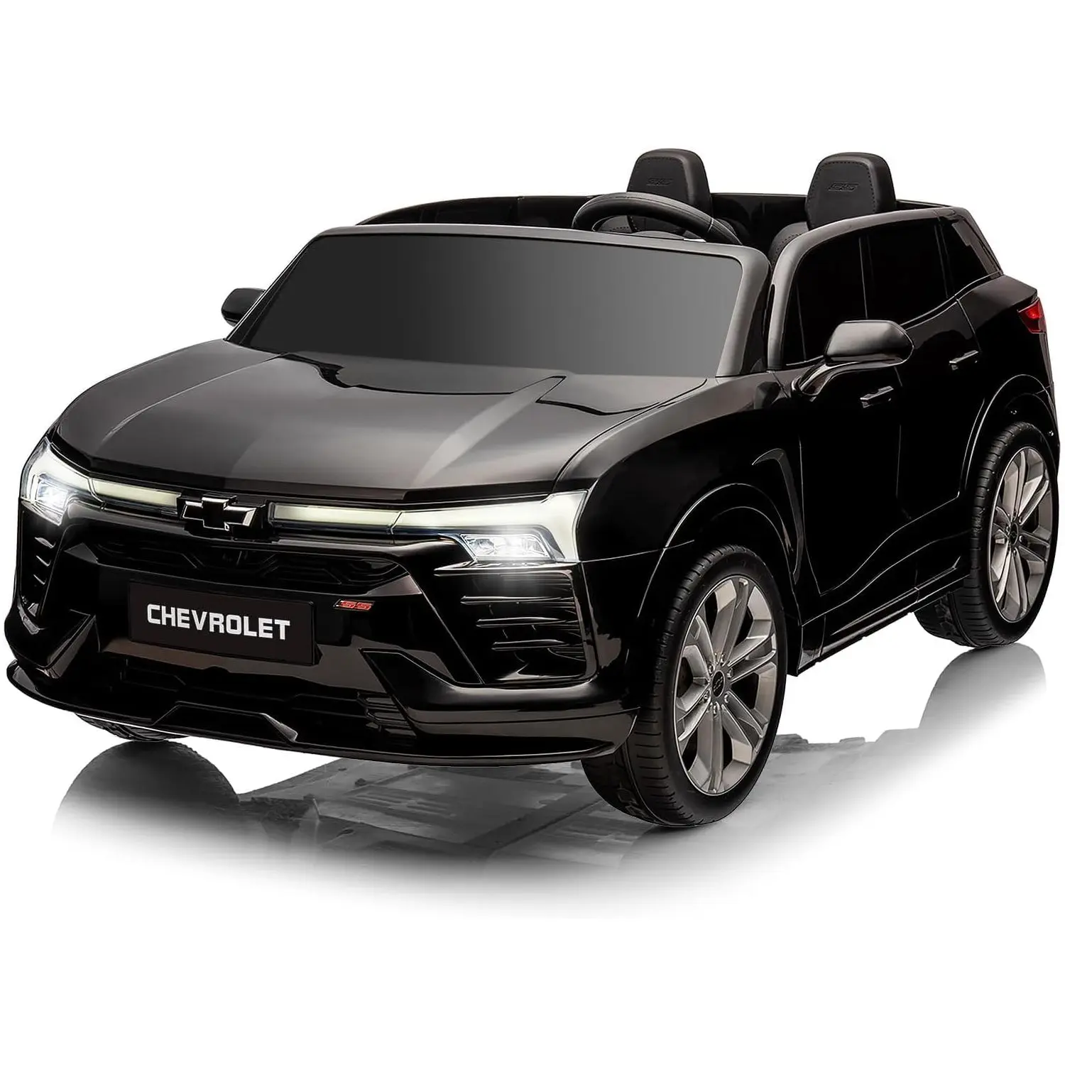 GARVEE Explore the GARVEE 24V 2-Seater Chevrolet Blazer Car, available in Black, Grey, Blue, Red, Pink, and White. This stylish ride features remote control and Bluetooth connectivity, perfect for adventurous little drivers!