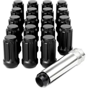 Motor Tech M12x1.5 Lug Nuts,12x1.5mm Wheel Lug Nuts Compatible with Toyota Camry Corolla Highlander RAV4 Tacoma, Honda Accord CR-V Civic Fit, Ford Escape Focus Fusion and More, Set of 20