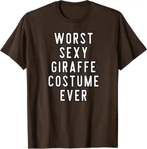 Couples Halloween Costume Worst Sexy Giraffe Costume Ever T-Shirt - 65B07YPCX29T