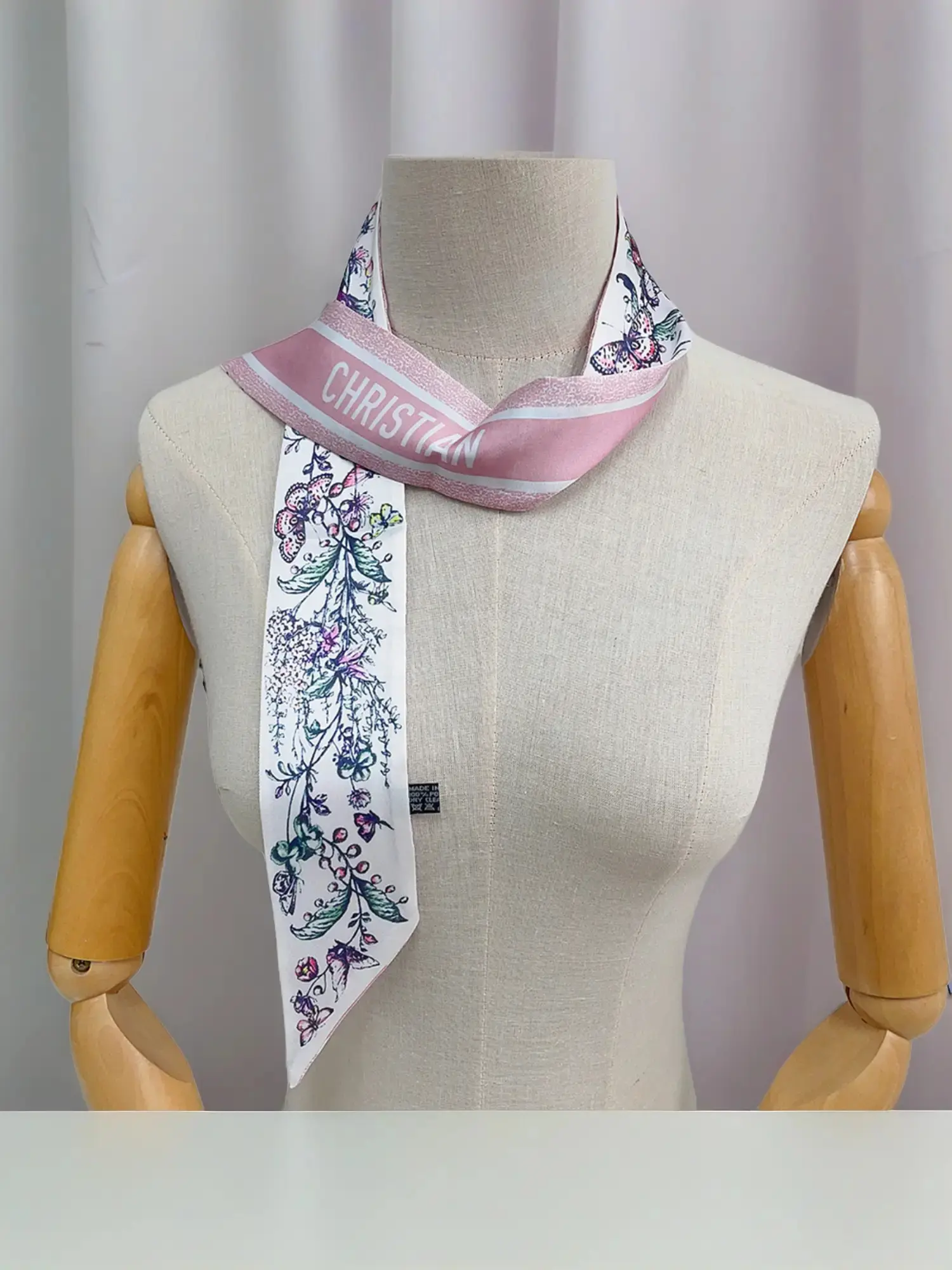 Spring new versatile Tarot plant floral women's fashion long ribbon scarf wrap neckerchief Spring new versatile Tarot plant floral women's fashion long ribbon scarf wrap neckerchief