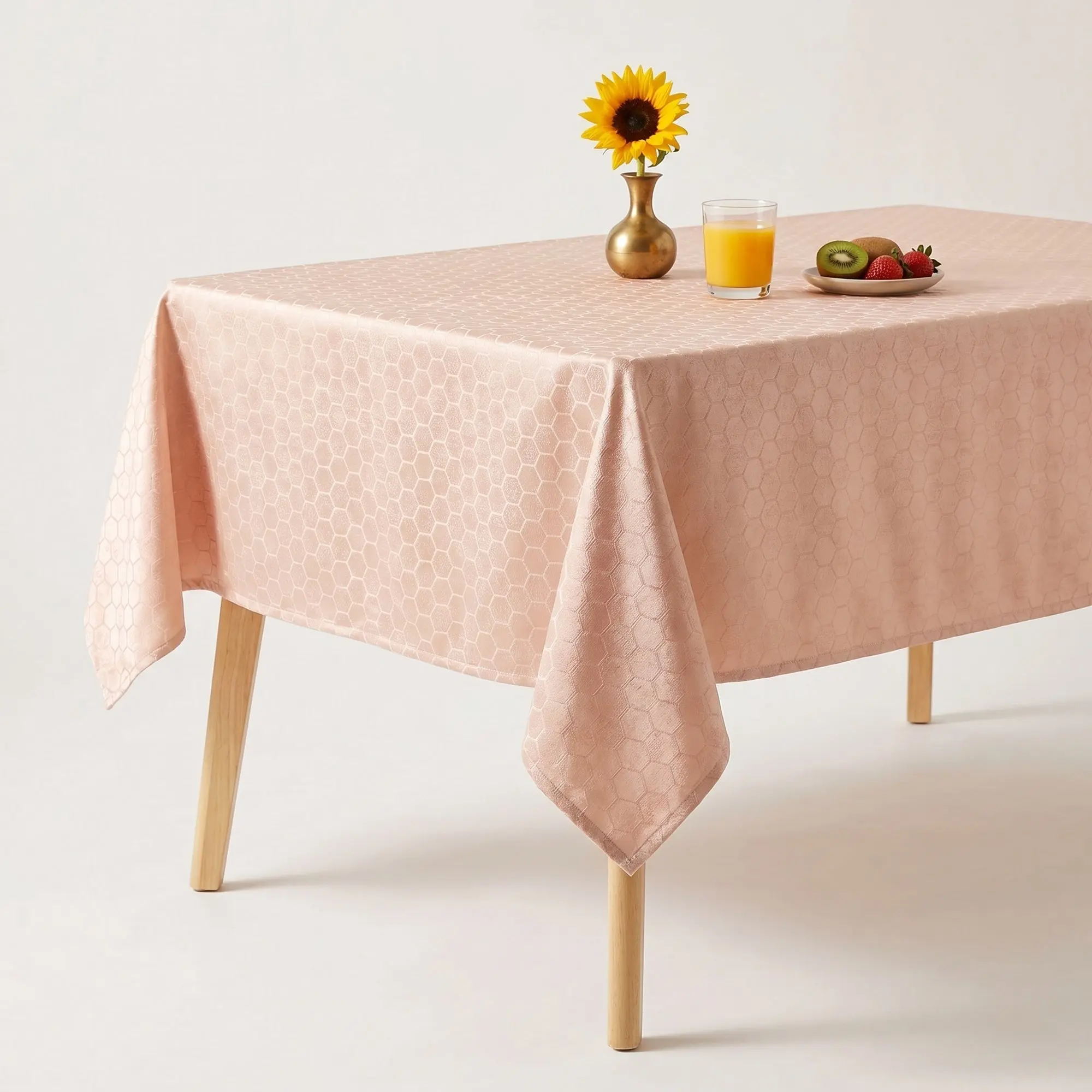 Gastonia Jacquard Tablecloth  Blush
