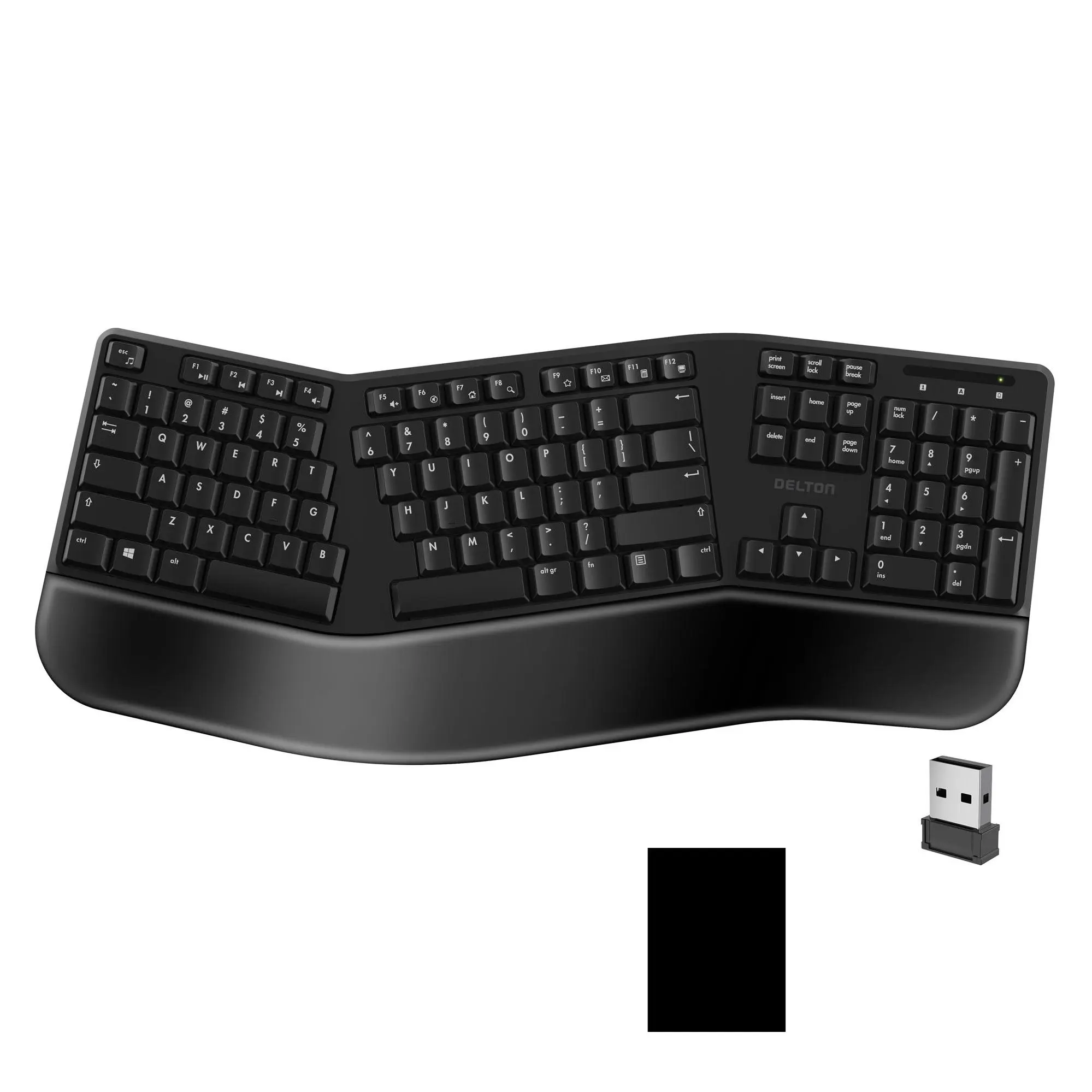 Delton KB200 Wireless Ergonomic Full Sized Keyboard