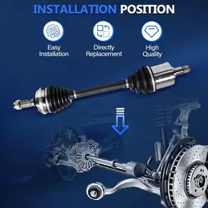 CV Axle Joint Assembly Front Compatible with Honda Civic 2006 2007 2008 2009 2010 2011 EXL LX-S DX EX EX-L GX LX Sedan Coupe Auto Trans 1.8L I4 w/AT FWD, CV Axle Shaft Front Left Right Side