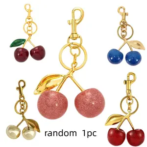 random 1pcs Fashion Delicious RedCherry Keychain Summer.1