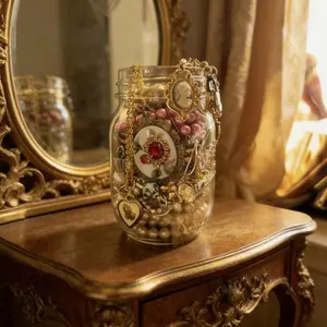 Dear Adorn Vintage Style Curated CHRISTMAS Mystery Jewelry Jar