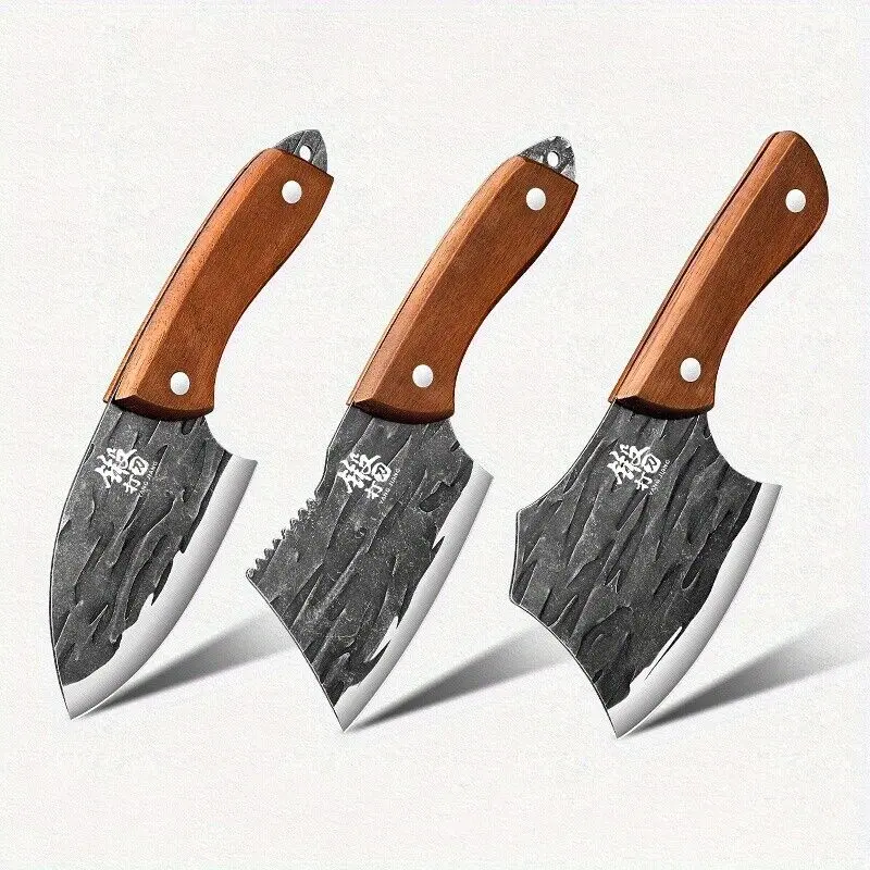 Professional Fixed Blade Fish Knife Set Multi-function Small Kitchen Knife Mini Stainless Steel Forged Kitchen Knives Set for cutting Meat & Fish Ergonomic Design for Comfortable Grip