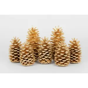 Metallic Gold X-Large Pinecones - 9-14"