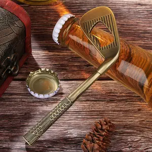 Golf Club Bottle Opener, Side Bottle Opener, Golf Ball Holder & Beverage Accessory, Durable Golf Club Bottle Opener for Golfers, Perfect Gift for Golf Enthusiasts