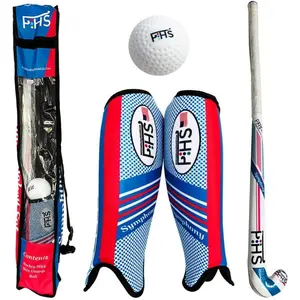 Field Hockey Sticks 30 Inch 32 Inch 34 Inch Shin Guards Ball Bag Complete Gift Set - Hockey Stick Colorful Hockey Ball Set