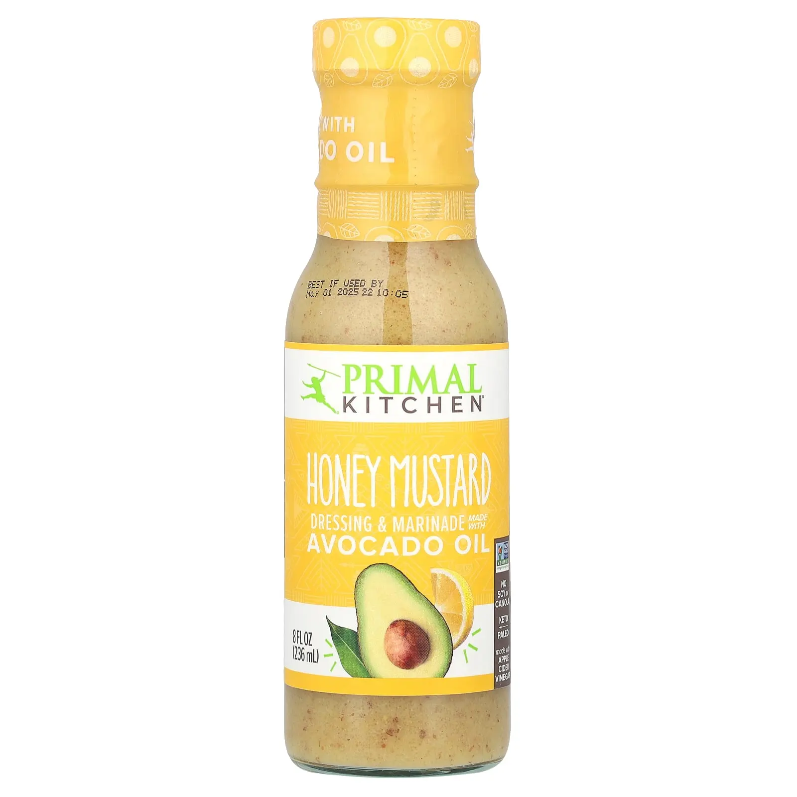Primal Kitchen Dressing & Marinade Made With Avocado Oil, Honey Mustard, 8 fl oz (236 ml)