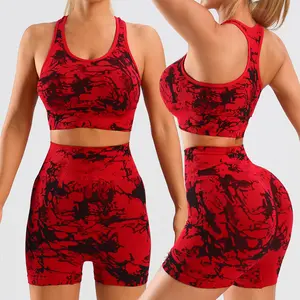 Women’s sports bra and shorts two-piece set, comfortable breathable activewear, high-waisted high-stretch tummy control and butt lift, yoga fitness training outfit, shaping design, suitable for gym, running, dance, cycling, casual sportswear set