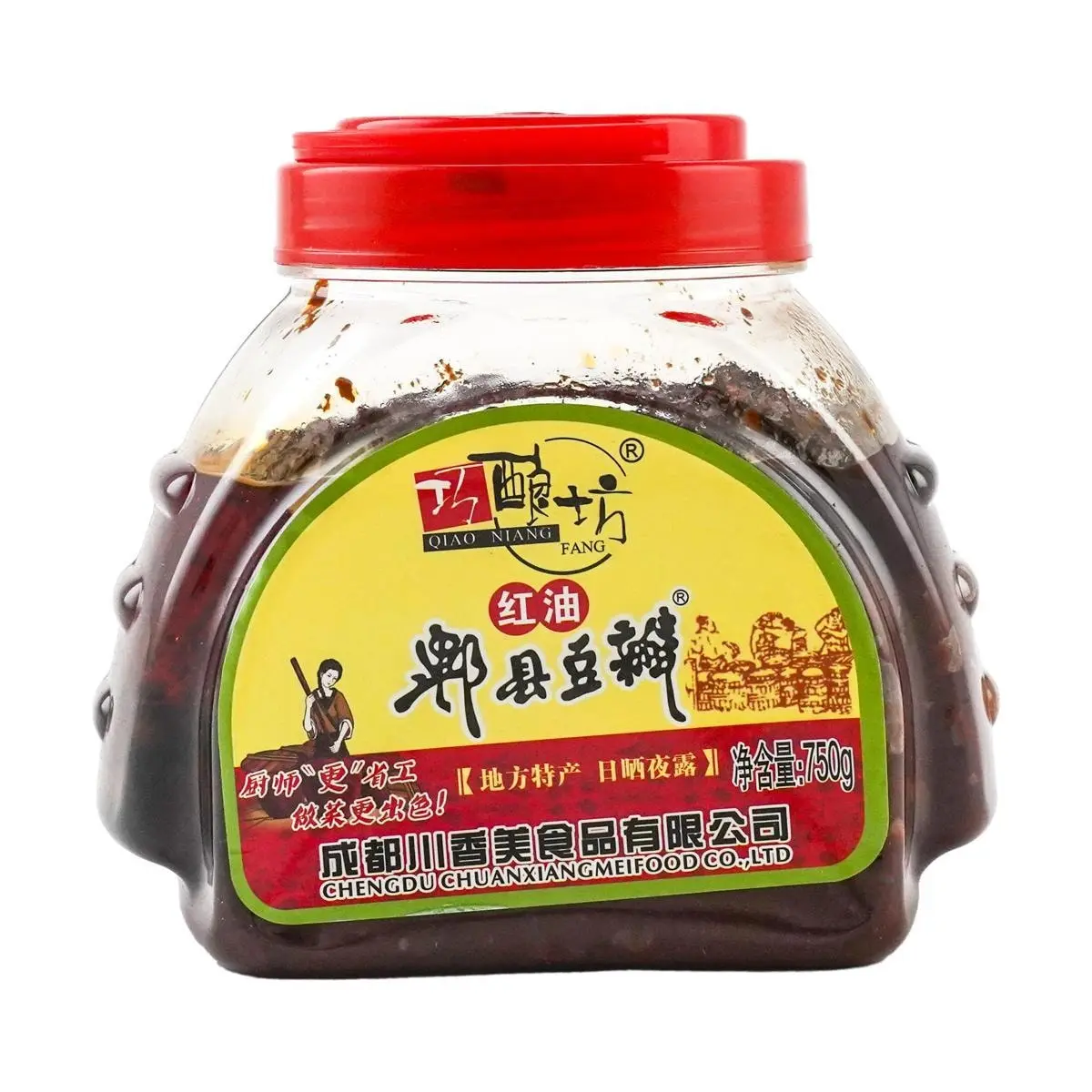 Qiaoniangfang Pixian Broad Bean Paste (Doubanjiang) - Authentic Sichuan Chili Bean Sauce, 750g