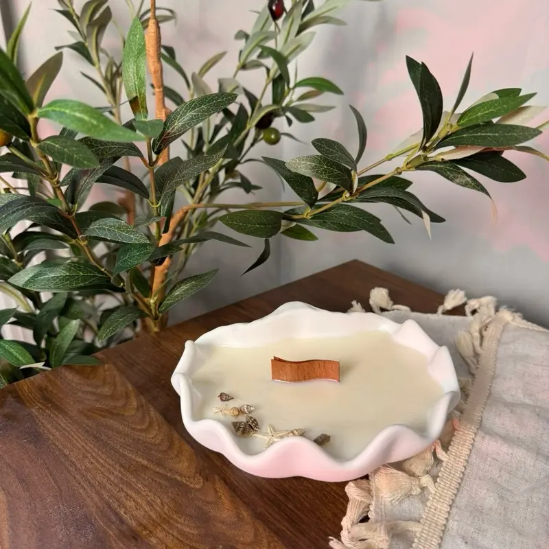 Scented Seashell soy wax candle Decor