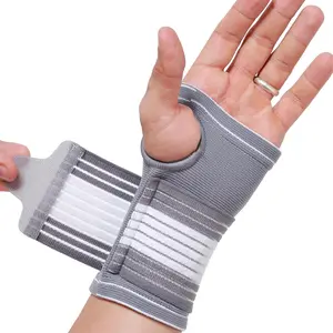 Adjustable Nylon Blend Wrist Support Brace for Adults, Breathable Lightweight Hand Palm Stabilizer, Healthcare Tool for Sports, Gaming - Carpal Tunnel Pain Relief & Wrist Stability