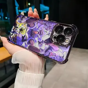 Anime Purple Glow Phone Case for iPhone17 16 15 14 13 12 11 Pro Max Plus Anti-Drop Transparent Soft Cover Cute Accessories Durable Lightweight Protective Anime Design
