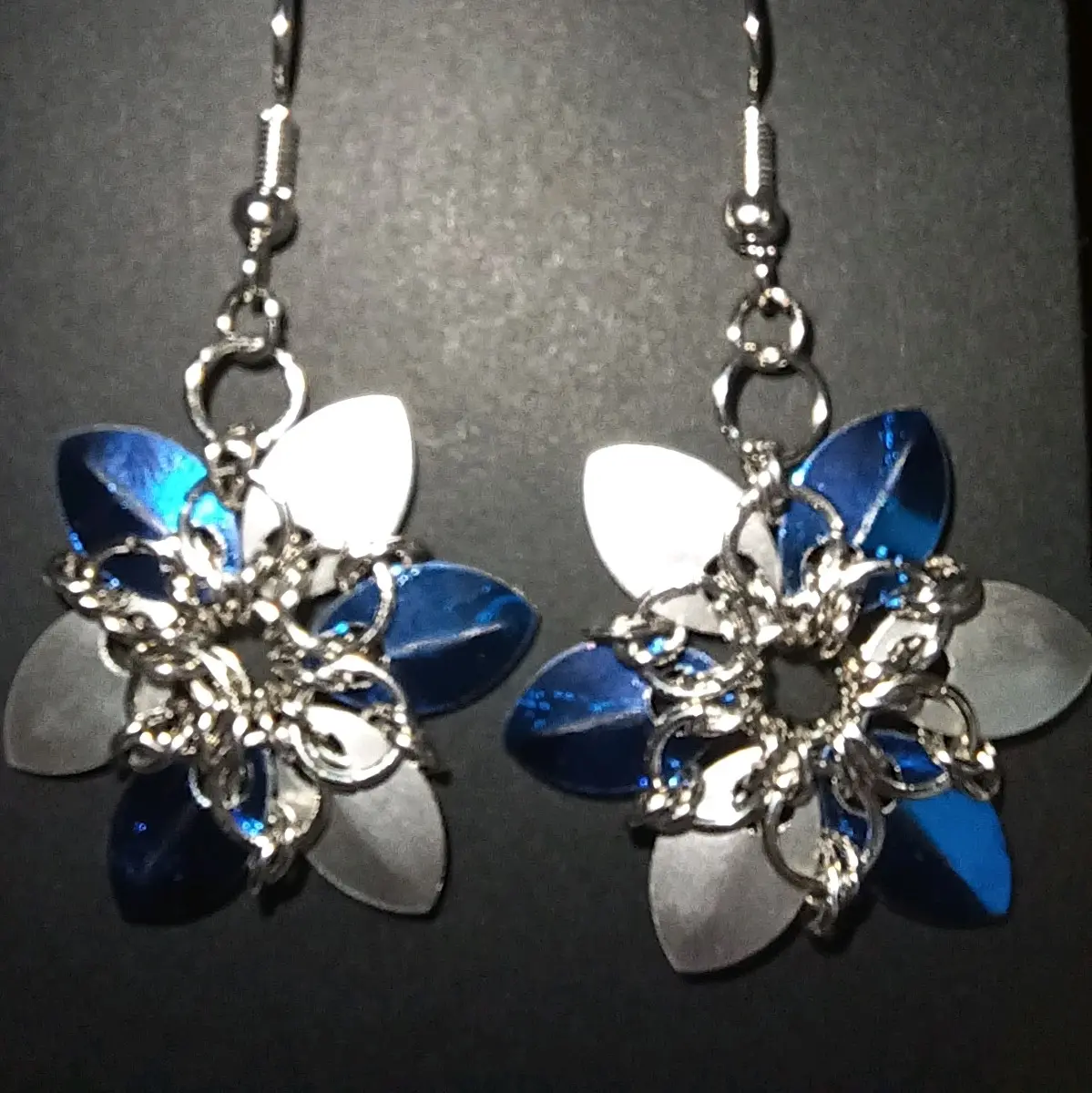 Handmade Chainmail "Flower" Earrings
