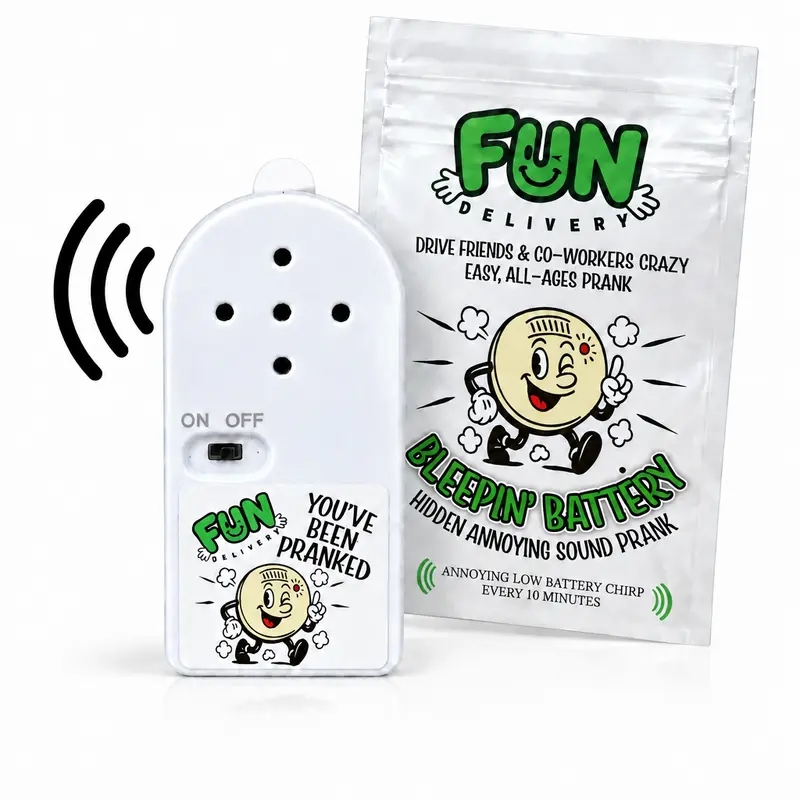 Frickin' Cricket Noise Maker Prank by FUN Delivery – Hidden Chirping Cricket Sound Device, Funny Office Prank, Gag Gift for Adults & Coworkers, April Fools, White Elephant & Stocking Stuffer