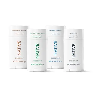 NATIVE Deodorant Stick Discovery 4-Pack - Aluminum-Free, 72-Hour Odor Protection, Natural Ingredients, Paraben-Free, Phthalate-Free, Sulfate-Free