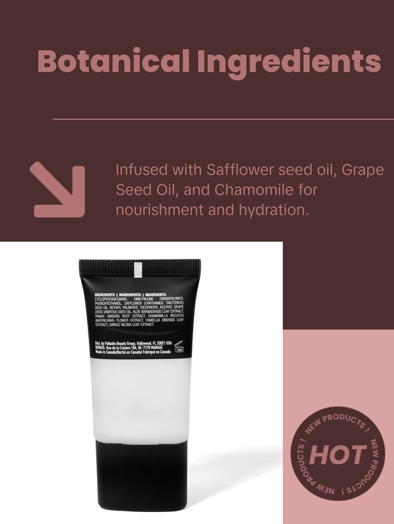 Palladio Foundation Primer, Lightweight and Velvety Primer with Aloe Vera and Chamomile, Wear Alone or As Foundation Base, Minimizes Fine Lines and Pores, Helps Makeup Last Longer, 0.674 oz