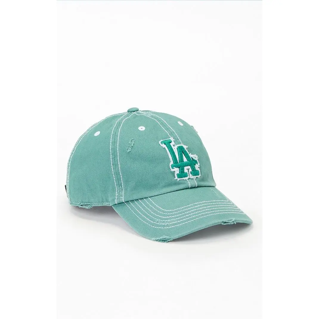 47 Brand Women's Green LA Weathered Strapback Hat