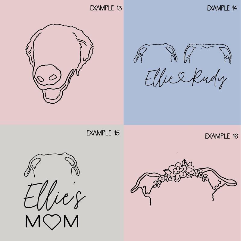 Temporary Tattoo Sheet Pick a Design 8.5" x 11" | Dog or Cat Outline Temporary Tattoos