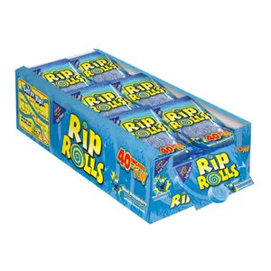 Rip Rolls Fruit & Chewy Candy, 24-Count Sweet Snack, 1.4 oz Each