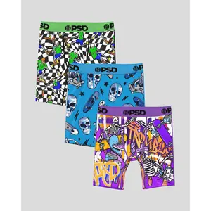 PSD Youth Boys Shredders Boxer Brief 3 Pack - Soft, Breathable and Stretch Comfortable Underwear