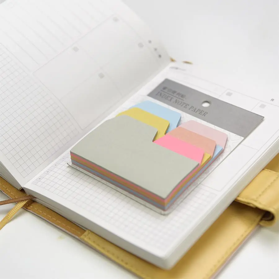Mixed Color Index Sticky Note, 90 Sheets/ 1 Set Sticky Note, 6 Colors Post-it Note, School Office Stationery Supplies, Sticky Label, Sticky Notes Set