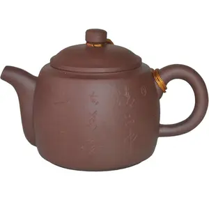 Zisha Teapot Chinese Clay Pot Ceramics Purple Sand Pot Kungfu Kettle Filter Loose Tea (9oz)