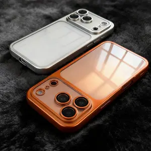 Luxury Matte Transparent iPhone Case, Smooth Touch Soft Bumper Shockproof Cover, Full Lens Protector, Compatible with iPhone 17 Pro Max Air 16 15 14 13 12 Pro Max Plus for Men Women