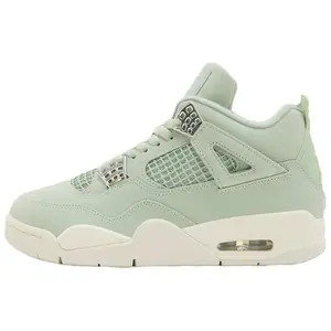 Jordan Air Jordan 4 "Seafoam" Mid-Top Retro Basketball Shoes for Women - Cushioned, Slip-Resistant, and Durable Trending Shoes, House White Official Shoes to Get / Maison Mihara