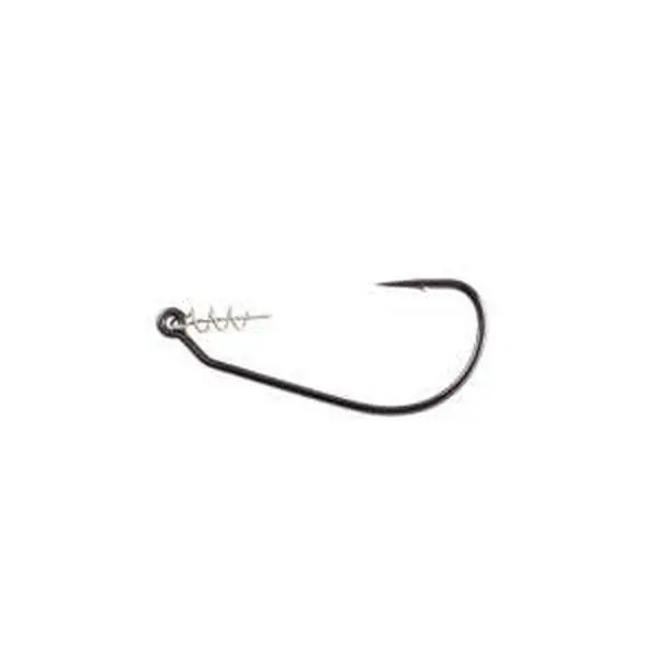 Owner Hooks TwistLOCK Weedless Fishing Hooks - Multi-Size 3X Forged Steel, 30° Eye-Bend, Black Chrome Finish, TwistLOCK Centering-Pin Spring, Plastic, for Bass Fishing, Texas Rig'n & Weedless Rigs