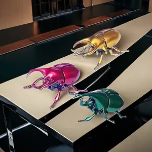 3-Pack Mechanical Bug Battle Beetles, Wind-Up Simulation Model, Stress Relief Novelty Gag Toys, Plastic Material, Assorted Colors Birthday Gifts Ideas